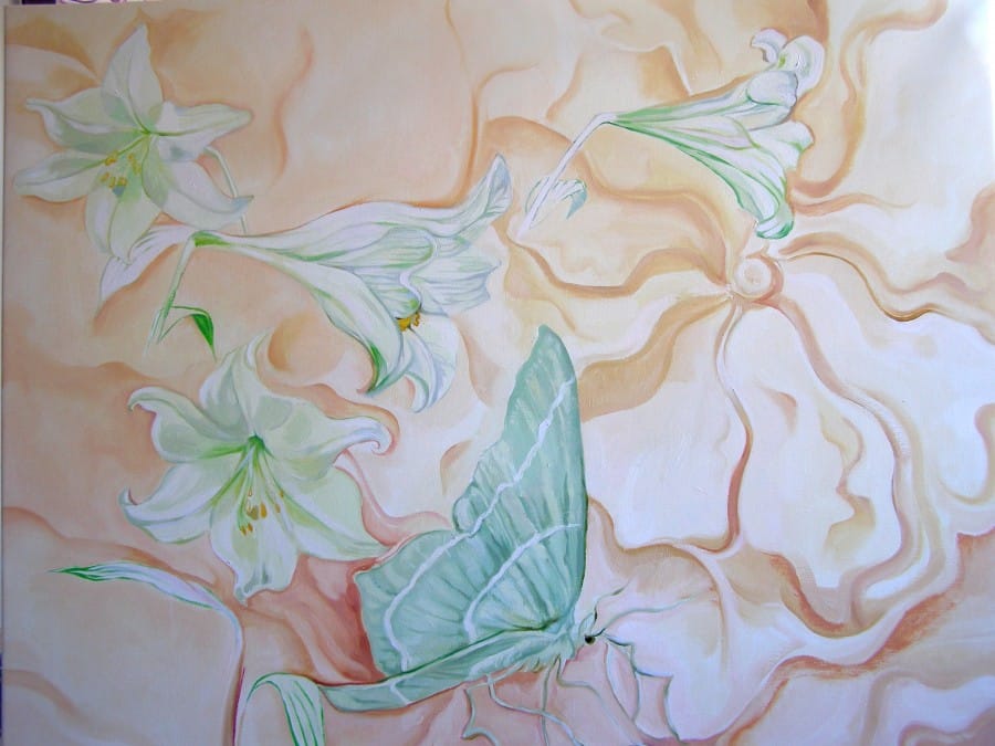 Kunst: Green butterfly van kunstenaar Sanneke S.I. Griepink