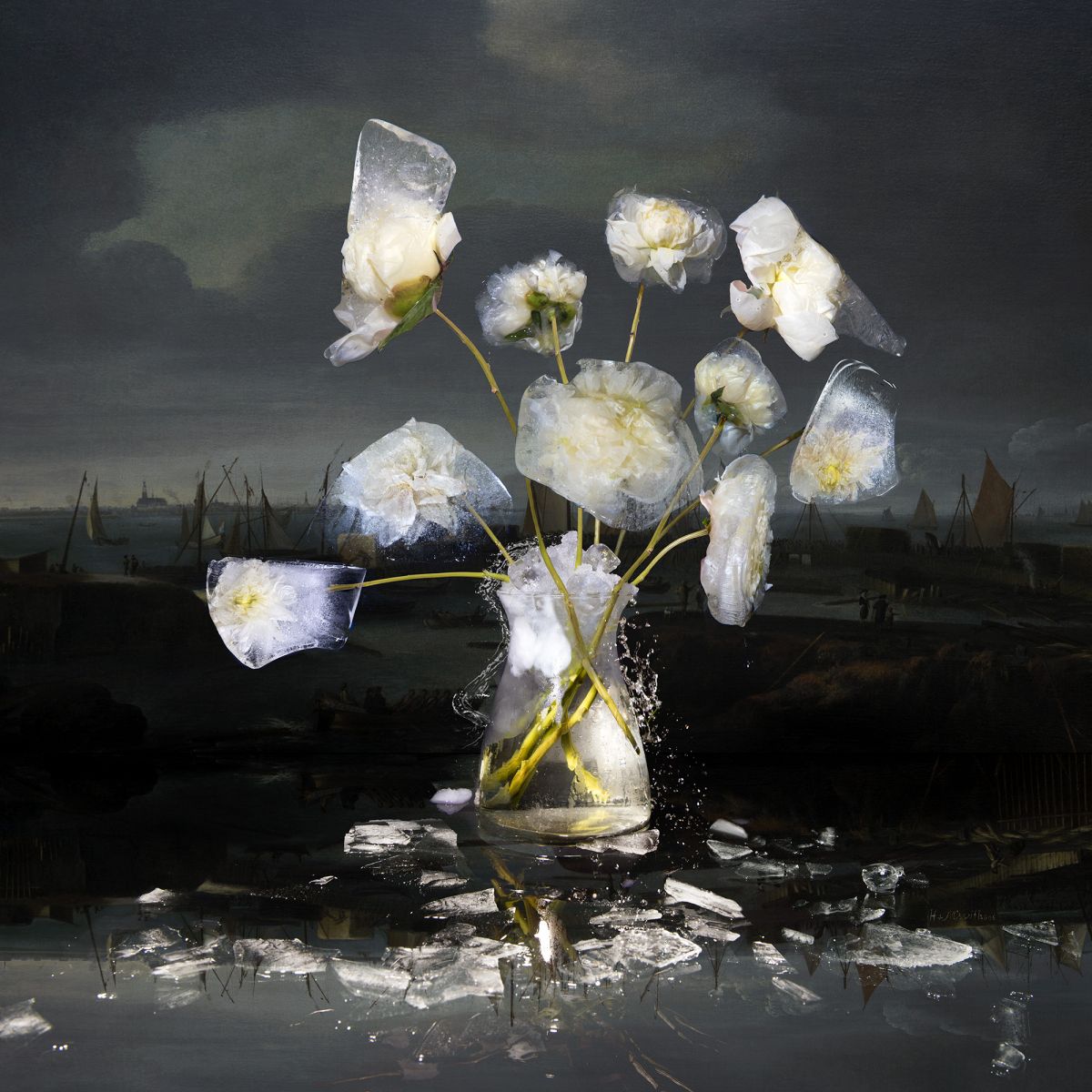Kunst: Ice flowers van kunstenaar Hans Withoos